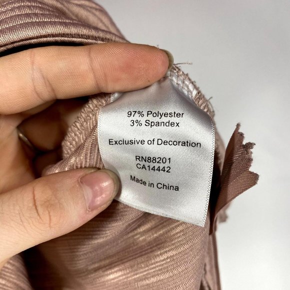 MONDETTA Dusty Pink Ribbed Sweatshirt Women's Medium Side Zip Long Sleeve Boxy - Picture 8 of 10